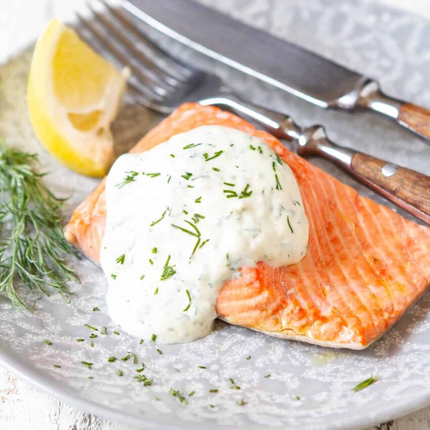 poached-salmon-with-dill-sauce